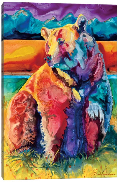 Brer Rainbow Bear Canvas Art Print - Caly Garris