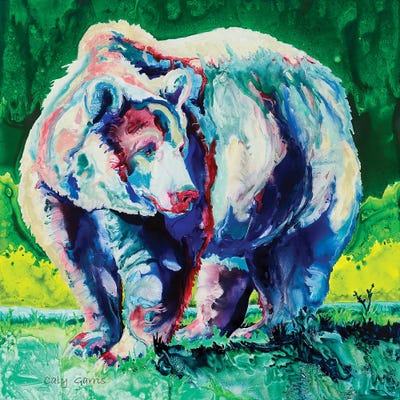 Caly Bear by Caly Garris framed canvas print