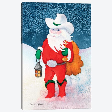 Cowboy Santa Canvas Print #GRL25} by Caly Garris Canvas Art