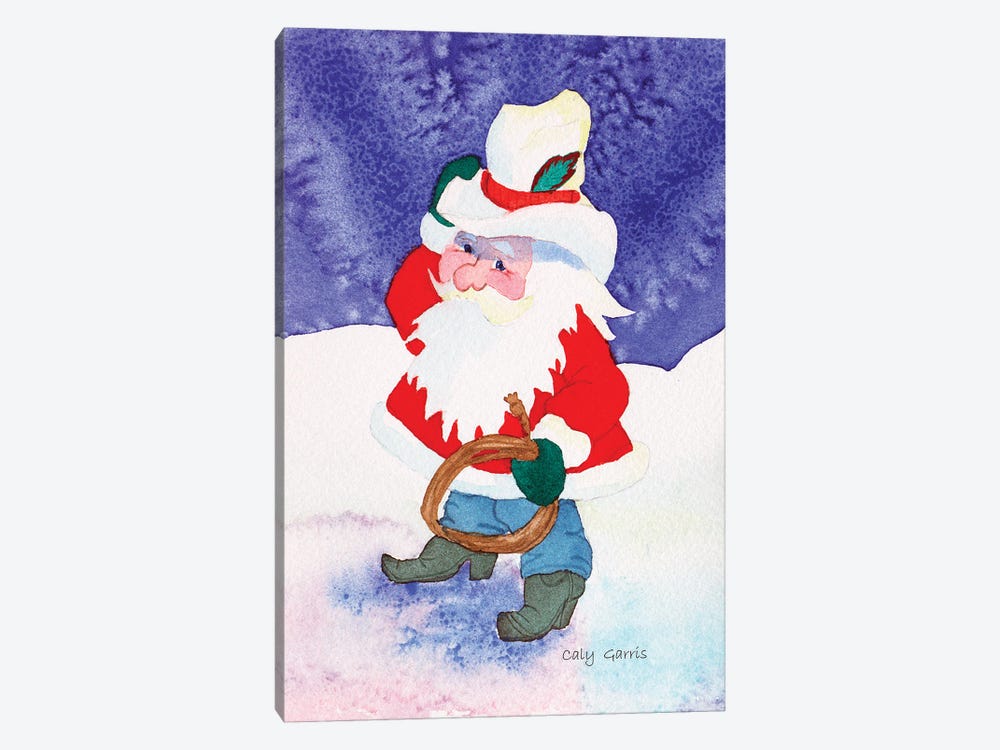 Cowboy Santa by Caly Garris 1-piece Canvas Print
