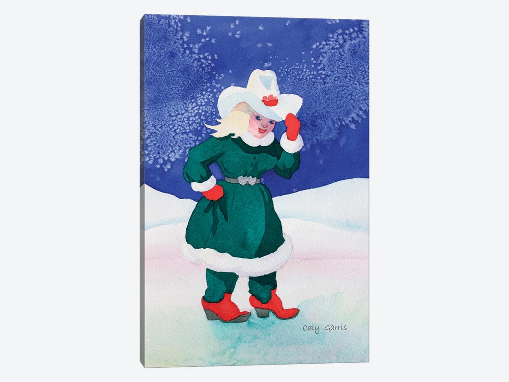 Cowgirl Mrs Claus by Caly Garris 1-piece Canvas Print