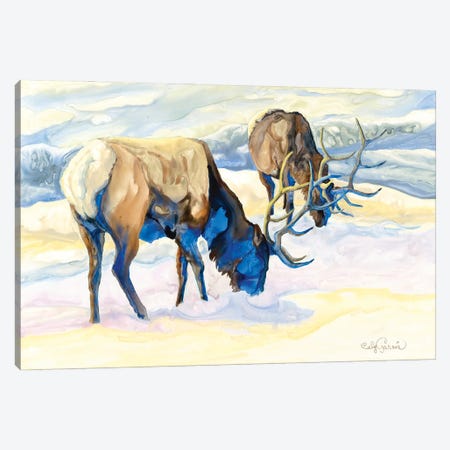 Elk Pair Canvas Print #GRL40} by Caly Garris Canvas Art Print