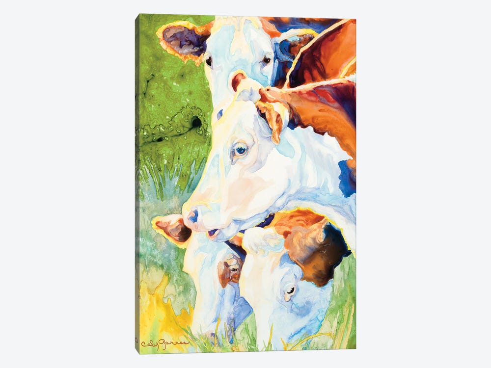 Happy Herefords by Caly Garris 1-piece Canvas Print