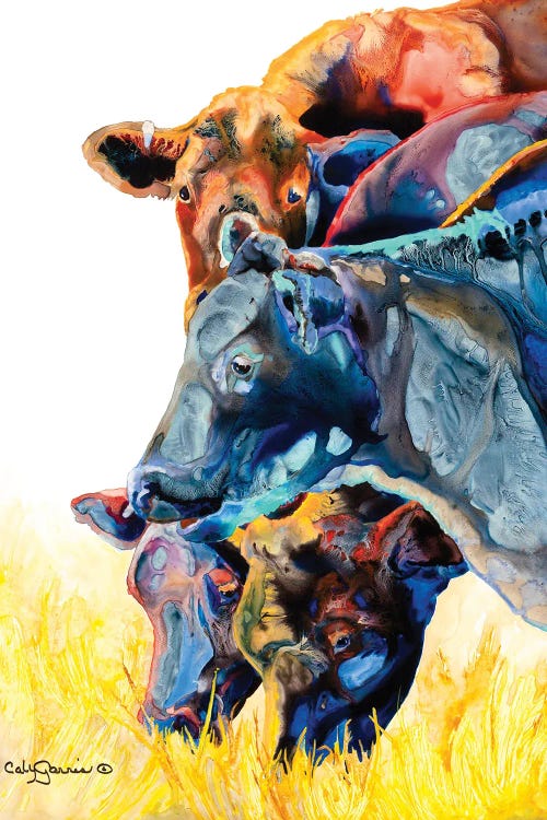 Merry Mooers Cows by Caly Garris wall art
