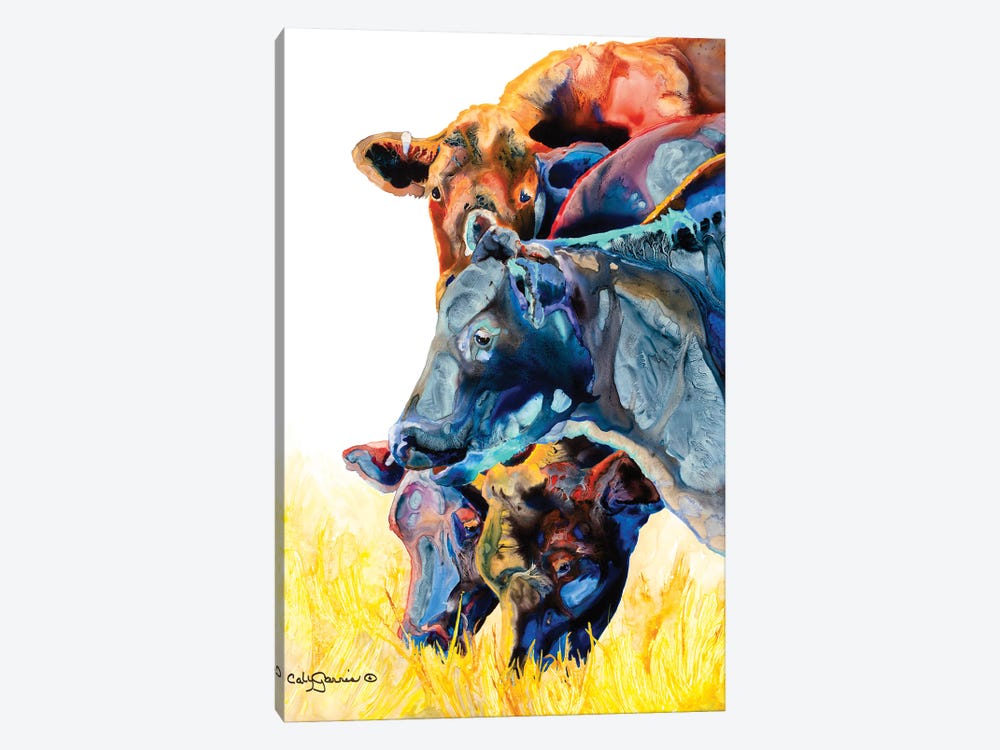 Merry Mooers Cows by Caly Garris 1-piece Canvas Artwork