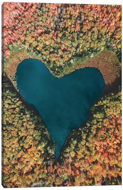 Heart Lake Canvas Art Print - Luke Anthony Gram
