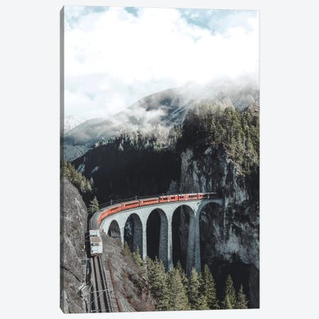Landwasser Viaduct, Switzerland Canvas Print #GRM174} by Luke Anthony Gram Canvas Print