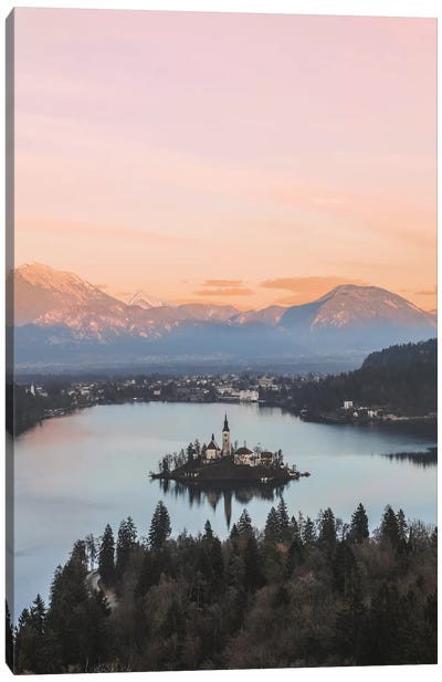 Lake Bled, Slovenia Canvas Art Print - Pantone Color of the Year