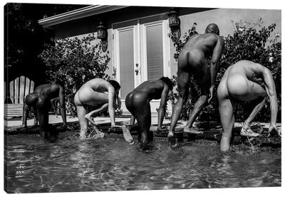 Pool Party Canvas Art Print - Male Nudes