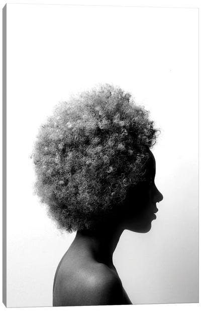 Blond Afro Canvas Art Print - Gregory Prescott