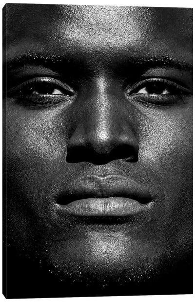 Portrait Of A Black Man Canvas Art Print - Black Joy