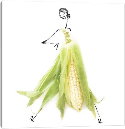 Yellow Corn Canvas Art Print - Vegetable Art