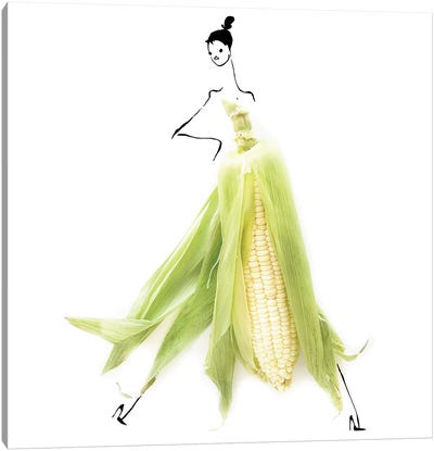 Corn Canvas Art Print - Vegetable Art