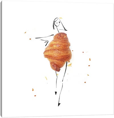 Croissant Canvas Art Print - Gretchen Roehrs
