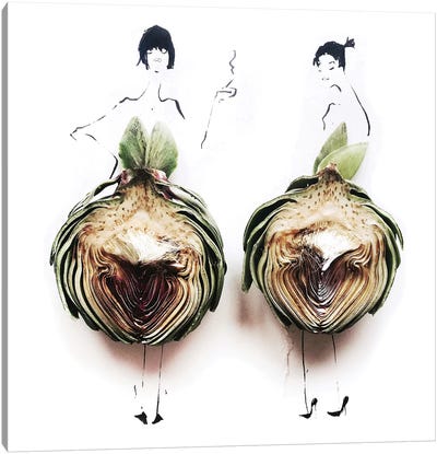 Artichoke Canvas Art Print - Vegetable Art