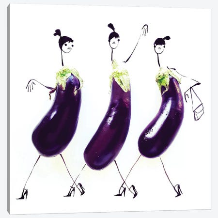 Eggplant Canvas Print #GRR33} by Gretchen Roehrs Canvas Art