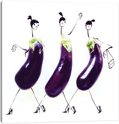 Eggplant Canvas Art Print - Gretchen Roehrs