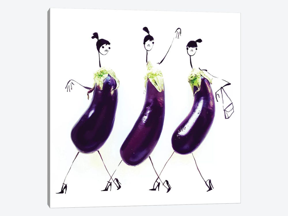 Eggplant by Gretchen Roehrs 1-piece Canvas Print