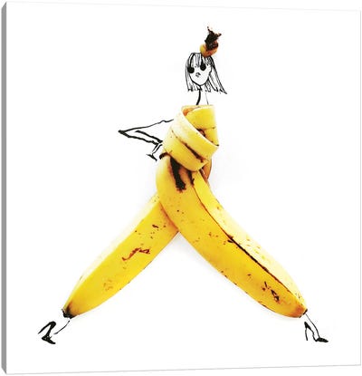 Banana Canvas Art Print - Minimalist Kitchen Art