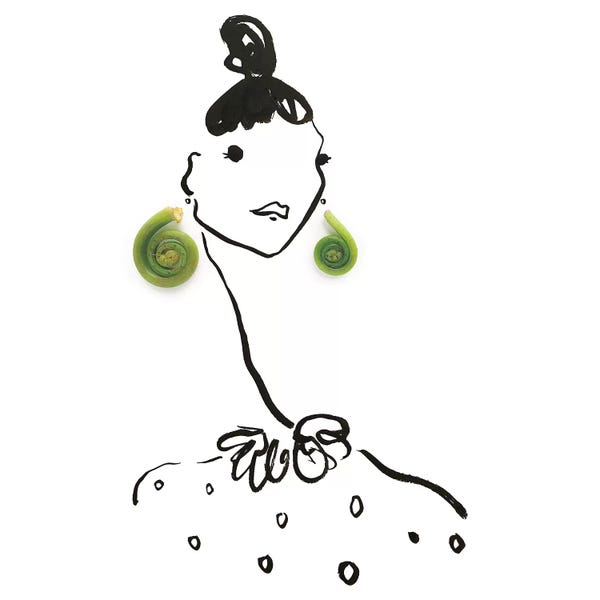 Minimalist Photography: Green Fiddlehead Fern by Gretchen Roehrs