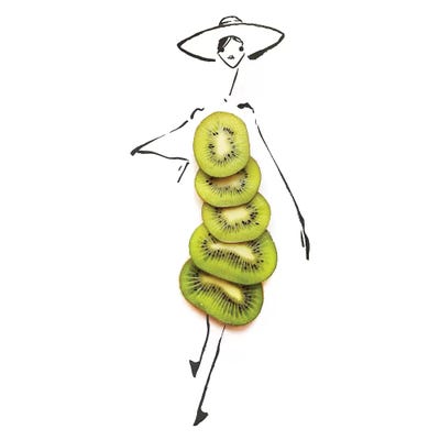 Kiwi by Gretchen Roehrs framed canvas print