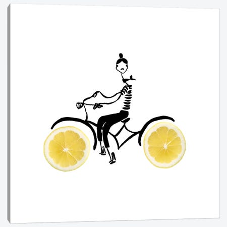 Lemon Cycle Canvas Print #GRR51} by Gretchen Roehrs Canvas Art