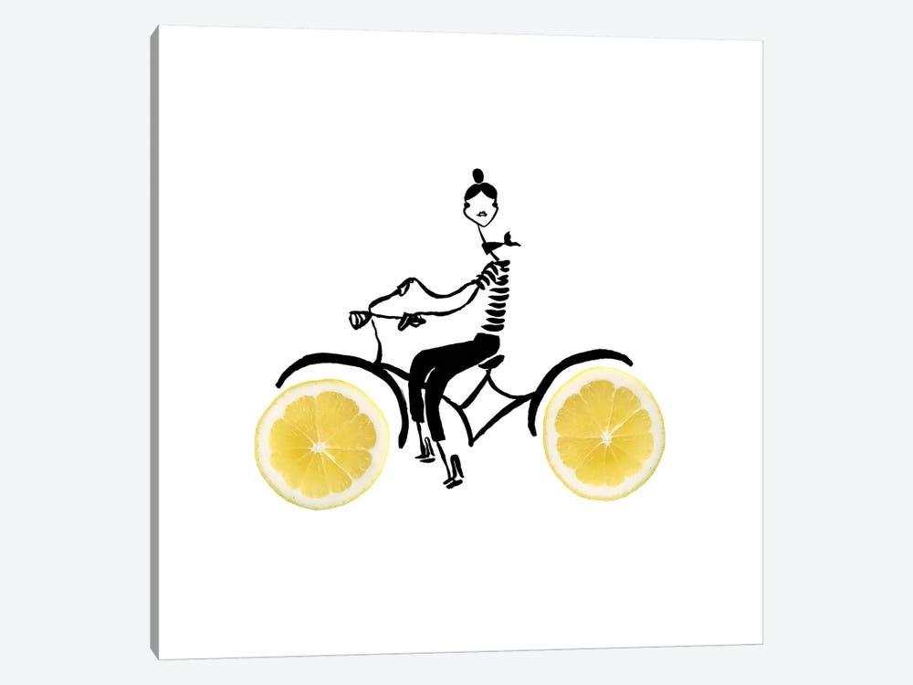 Lemon Cycle 1-piece Canvas Print