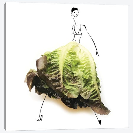 Lettuce I Canvas Print #GRR52} by Gretchen Roehrs Canvas Artwork