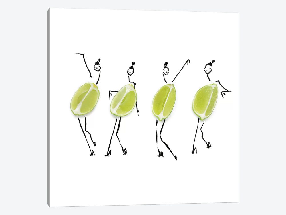 Limes by Gretchen Roehrs 1-piece Canvas Wall Art