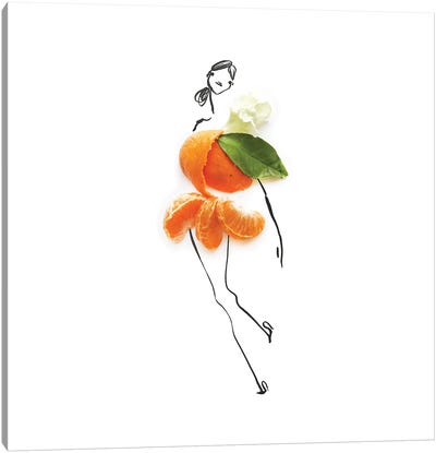 Orange Canvas Art Print - Minimalist Kitchen Art