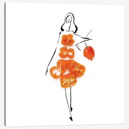 Orange Habenaro Canvas Print #GRR75} by Gretchen Roehrs Canvas Print