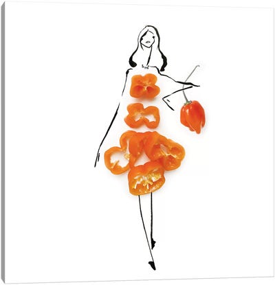 Orange Habenaro Canvas Art Print - Gretchen Roehrs