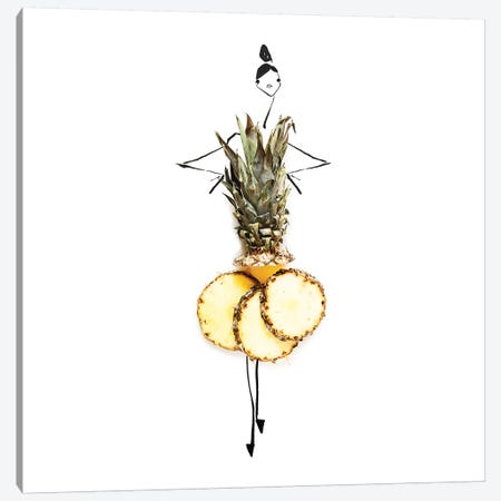 Pineapple  Canvas Print #GRR84} by Gretchen Roehrs Canvas Art