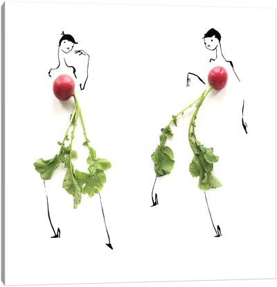 Radish I Canvas Art Print - Vegetable Art