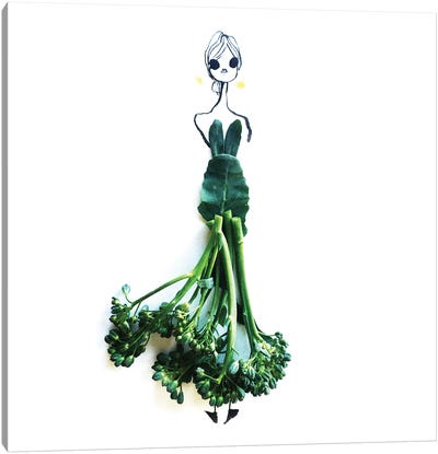 Broccolini Canvas Art Print - Vegetable Art