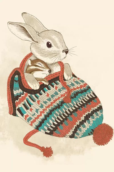 Cozy Chipmunk by Laura Graves canvas print