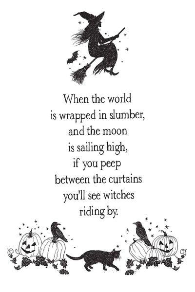 Witches: Vintage Halloween Witch Poem by Laura Graves