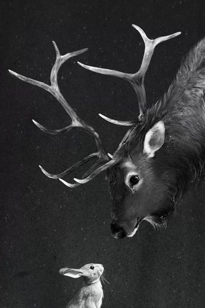 Deer: Elk & Rabbit by Laura Graves