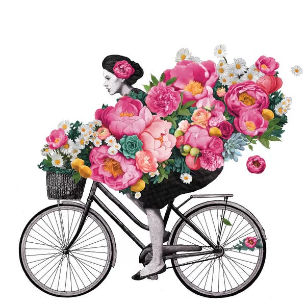 Laura Graves: Floral Bicycle by Laura Graves