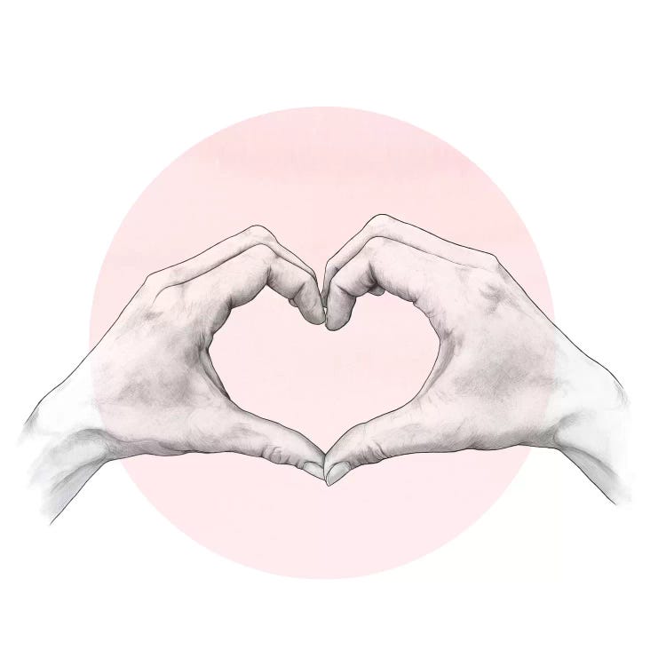 Heart In Hands by Laura Graves wall art
