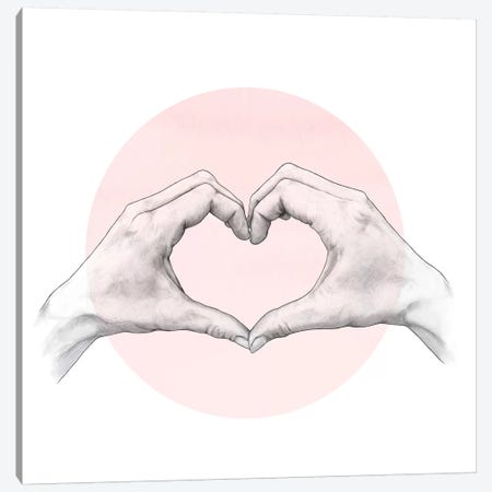Heart In Hands Canvas Print #GRV17} by Laura Graves Canvas Print