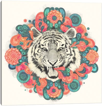 Bengal Mandala Canvas Art Print - Tiger Art