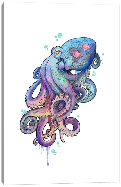 Octopus Canvas Art Print - Laura Graves