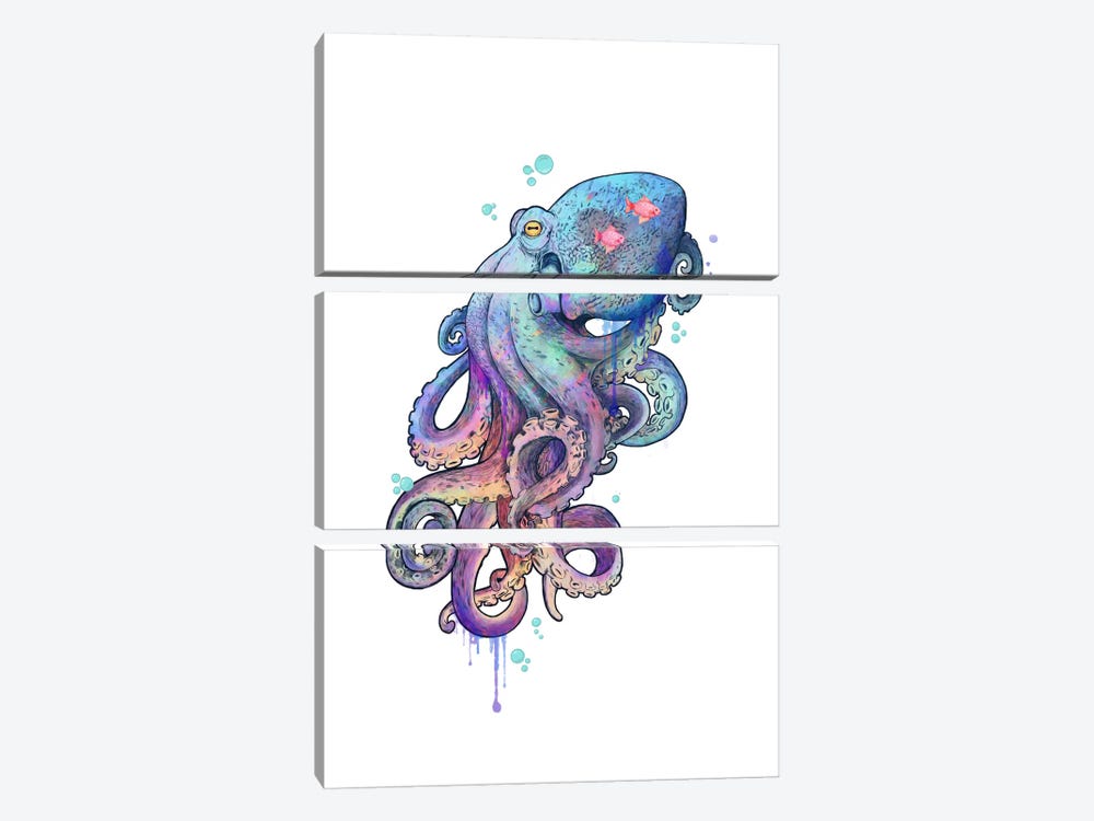 Octopus by Laura Graves 3-piece Art Print