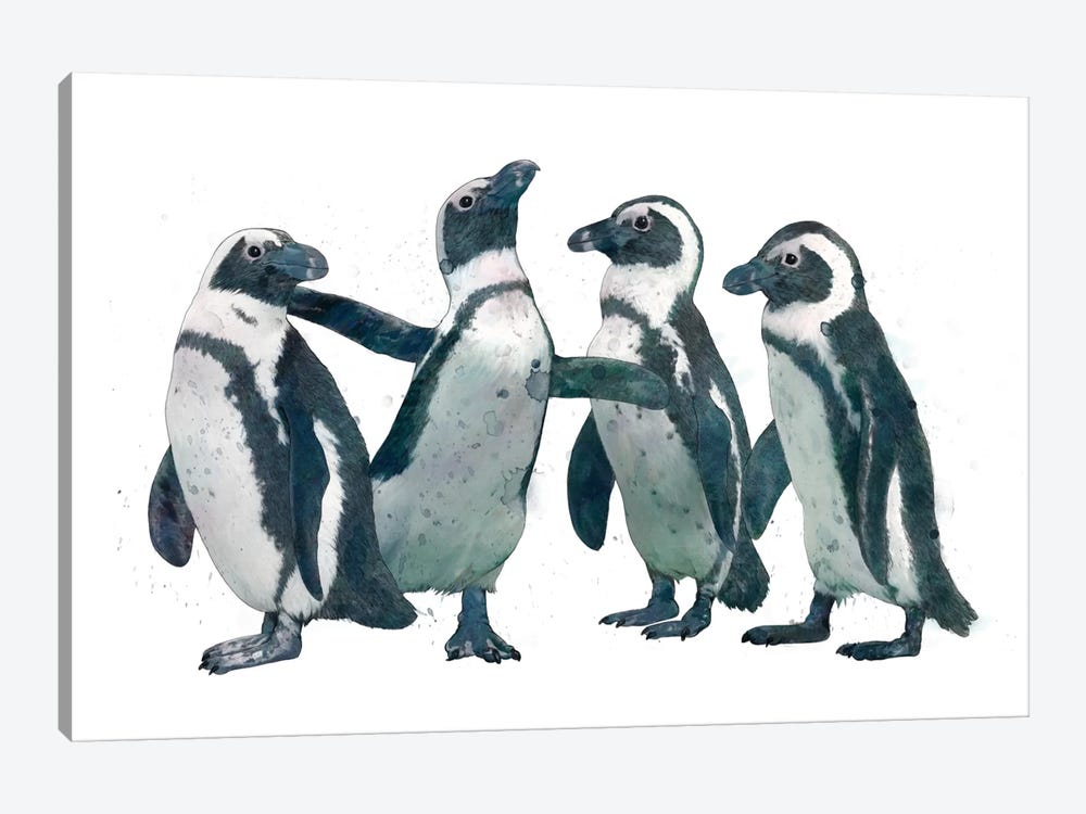 Penguin Party by Laura Graves 1-piece Canvas Print
