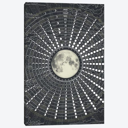 Phases Of The Moon 2017 Canvas Print #GRV26} by Laura Graves Canvas Wall Art