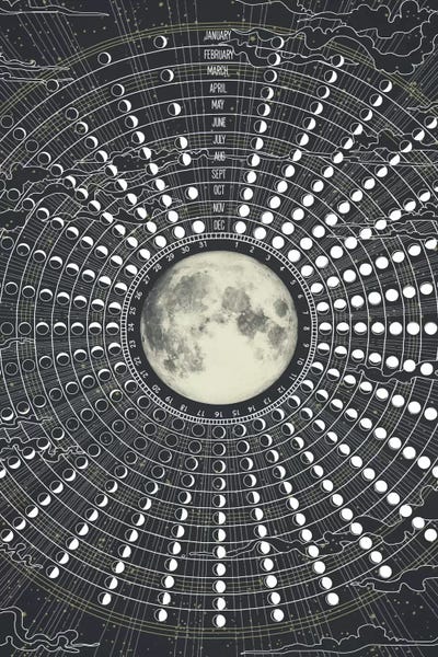 Laura Graves: Phases Of The Moon 2017 by Laura Graves