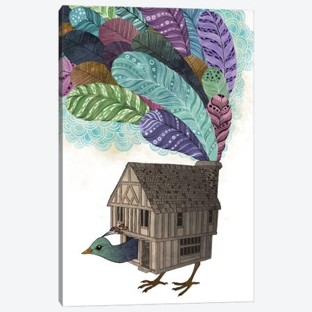 Birdhouse Revisited Canvas Print #GRV2} by Laura Graves Canvas Art Print