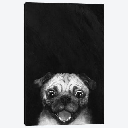 Snuggle Pug Canvas Print #GRV32} by Laura Graves Canvas Art