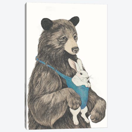 The Bear Au Pair Canvas Print #GRV36} by Laura Graves Art Print
